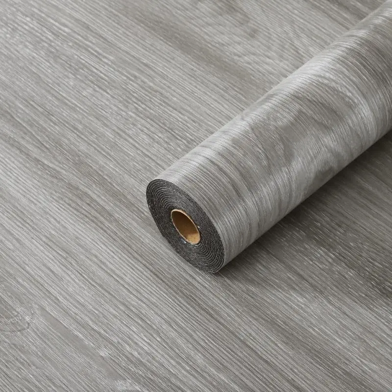 Summerwins Pre-Glued Peel and Stick Wood Grain PVC Wallpaper Strips (300cm×40cm) - Nature Plaid, Waterproof, Wear-Resistant, Removable, Anti-Static, Fireproof, Easy-Clean, Renter-Friendly Indoor DIY for Bedroom Accent Wall Home Decor