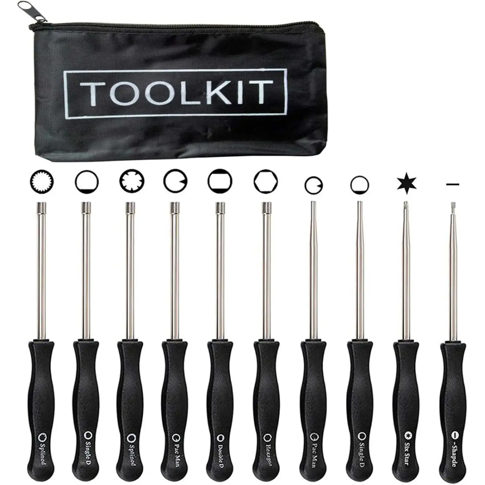 10-Piece Carburetor Adjustment Tool Kit with Screwdriver Components, Hand Tools for 2-Cycle Small Engine Carb Tune-Up, Trimmer, Weed Eater, Chainsaw