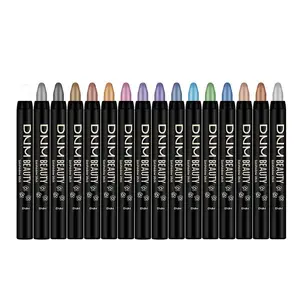 16 Color Shimmery Eyeshadow Stick Set, 1 Set Waterproof Long Lasting Eyeshadow Pencil, Pearlescent Glitter Eye Makeup, Smooth Powder Texture for Glamorous Makeup Effects, Glam Pack Glitter