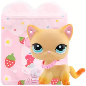 Mini Pet Shop Shorthair Cat Collectible Dolls, Cute Accessories, Ideal for Birthday, Christmas, Halloween Gifts, Lps Shorthair Cat Collection