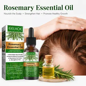 Rosemary Argan Essential Oil Haircare Treatment, Moisturizing Hydrating Lightweight Formula for Dry Damaged Hair & Nourished Scalp
