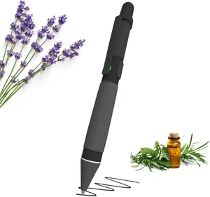 Aromatherapy Writing Pen Battery with Real Ink Tip and Hidden Diffuser Port, Soft Touch Ballpoint for Note Taking, Signature, and OntheGo Relaxation, Rechargeable Wellness Gift for Office or Travel