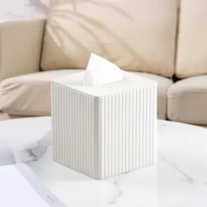 Tissue Box with Magnetic Cover, 1 Count Modern Tissue Box, Decorative Storage Box for Bathroom Counter, Nightstand, Bedroom, Office Desktop, Tissue Dispenser, Tissue Holder, Bathroom Accessories