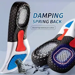 Silicone Air Cushion Shock Absorption Comfy Sports Shoe Insoles, Unisex Eva Shoe Pads, Absorbent and Breathable, Suitable for Basketball and Running Shoes, Lightweight Insoles