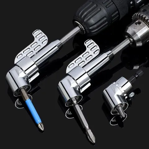 3-in-1 Set Home Repair Spring Tool Kit - 105-Degree Right Angle Drill Attachment, Cordless Drill Adapter, 11.6-Inch Flexible Extension Bar, 100 In/Lbs Wrench Driver Connector, 400 RPM