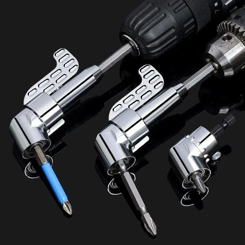 3-in-1 Set Home Repair Spring Tool Kit - 105-Degree Right Angle Drill Attachment, Cordless Drill Adapter, 11.6-Inch Flexible Extension Bar, 100 In/Lbs Wrench Driver Connector, 400 RPM