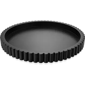 12in Handmade Black Wooden Round Decorative Tray for Coffee Table Kitchen Living Room Home Decor