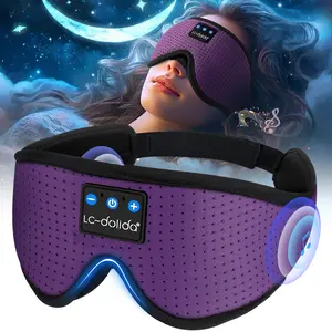 Silk Sleep Mask Bluetooth Wireless Music Eye Mask Sleeping Headphones for Side Sleepers Sleep Mask with Bluetooth Headphones