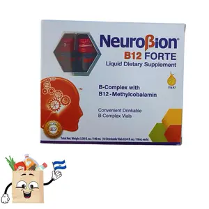 Neurobion B12 Forte Liquid Dietary Supplement B-Complex with B12 Methylcobalamin Convenient Drinkable Vials 10 Vials