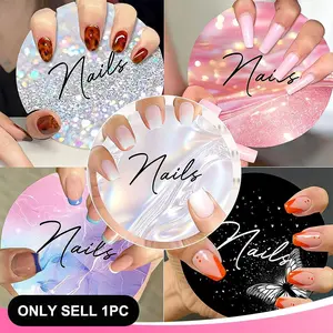 1/2pcs Acrylic Nail Display Tray French Nail Art Photo Prop, Nail Technician Display Stand for Photography, Decorative Nail Accessories, Fashionable Nail Display Stands, Nail Enthusiast Gifts