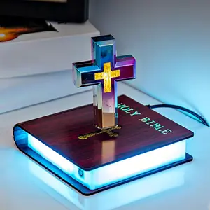 Maglev Lamp Floating Cross RGB with Multiple Colors for Home Office Study Hotel Room Decoration Gifts Holiday Gifts Enhance Your Space with Modern Stylish Design