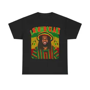 100% Cotton Men's Short-Sleeve Round Neck Funny T-Shirts Meme Graphic Top, "Lebomboclaat" Nigerian Gen Z Tea Themed Streetwear, Casual Summer Everyday Wear