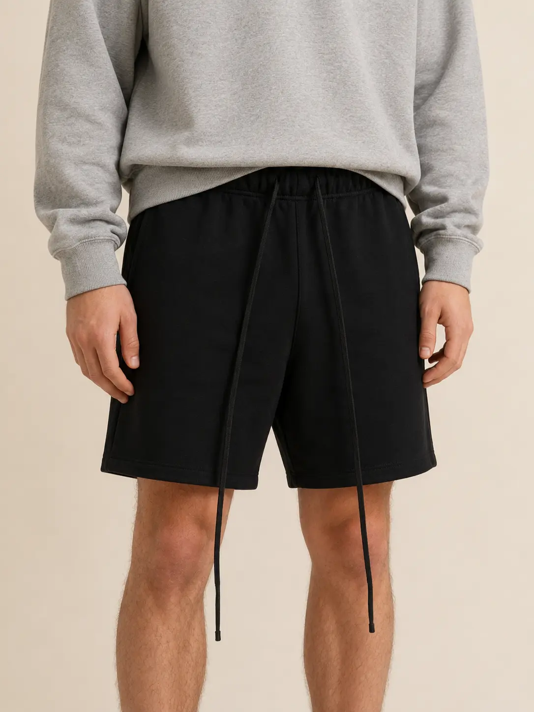 Oversized Sweat Shorts for Men Women,SS22 Fleece Athletic Shorts, Casual Sweatshorts Elastic Waist Drawstrings with Side Pockets Streetwear Lounge Shorts Drawstring Waistband Shorts Casual Sporty Shorts