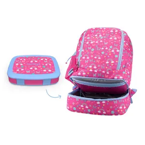 Bentgo Kids Prints Lunch Box & Backpack Bundle -  Lightweight, Colorful Design, Insulated, Sturdy, Food Container Included