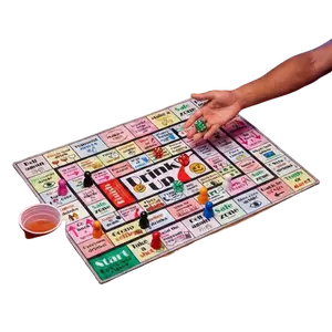 Flying Chess Drinking Board Game for Adults, Waterproof Rubber Mat Interactive Party Activity for Bachelorette & Game Night, 21+ Essential with 8 Pieces & Dice, Board Games,summervibes