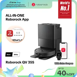 [SaleLink] Roborock Qrevo Series Robot Vacuum and Mop, 10,000Pa suction, Self-Drying, Auto Mop Washing, Self-Emptying & Refilling, 10mm Mop Lifting, Smart Obstacle Avoidance (QV 35S) #TikTokShopSpringGlowUp #NewDropsForYou