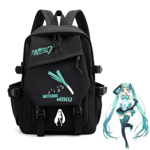 Hatsune Miku Miku Anime Peripherals Cartoon School Bag Creative School Bags for Male and Female Students Large Capacity Backpack