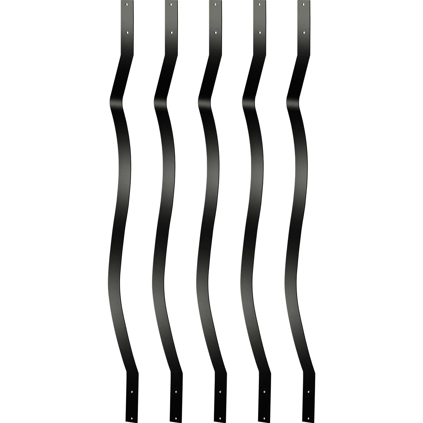 VEVOR 61-Pack Rustproof Aluminum Alloy Metal Balusters, 29.5"x1" Outdoor Spindles with Screws, Modern Deck Railing for Wood Decks, Patio, Security Boost
