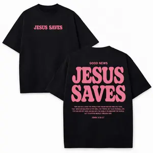 Jesus Saves Shirt, Christian Bible Verse Tee, John 3:16 Scripture T-Shirt, Faith Based Graphic Tee, Religious Gift for Men Women