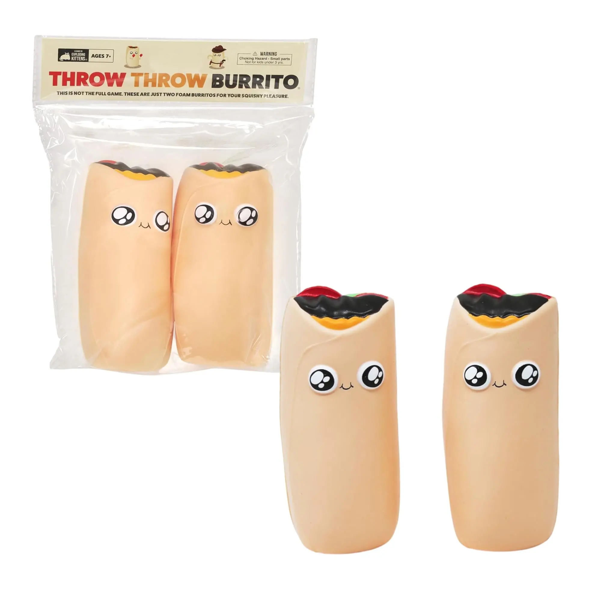 Exploding Kittens, Inc. Throw Throw Burrito Game Replacement Burrito 2-Pack - Playful Accessory for 12 Years Above, Enhances Gameplay, Adds Chaos and Fun