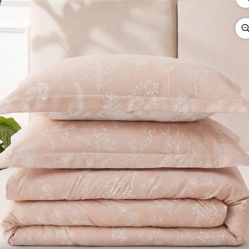 XAIVORA Home | U by Bedsure Dusty Rose Floral Comforter Set – Queen, 3 Pieces theme bedding