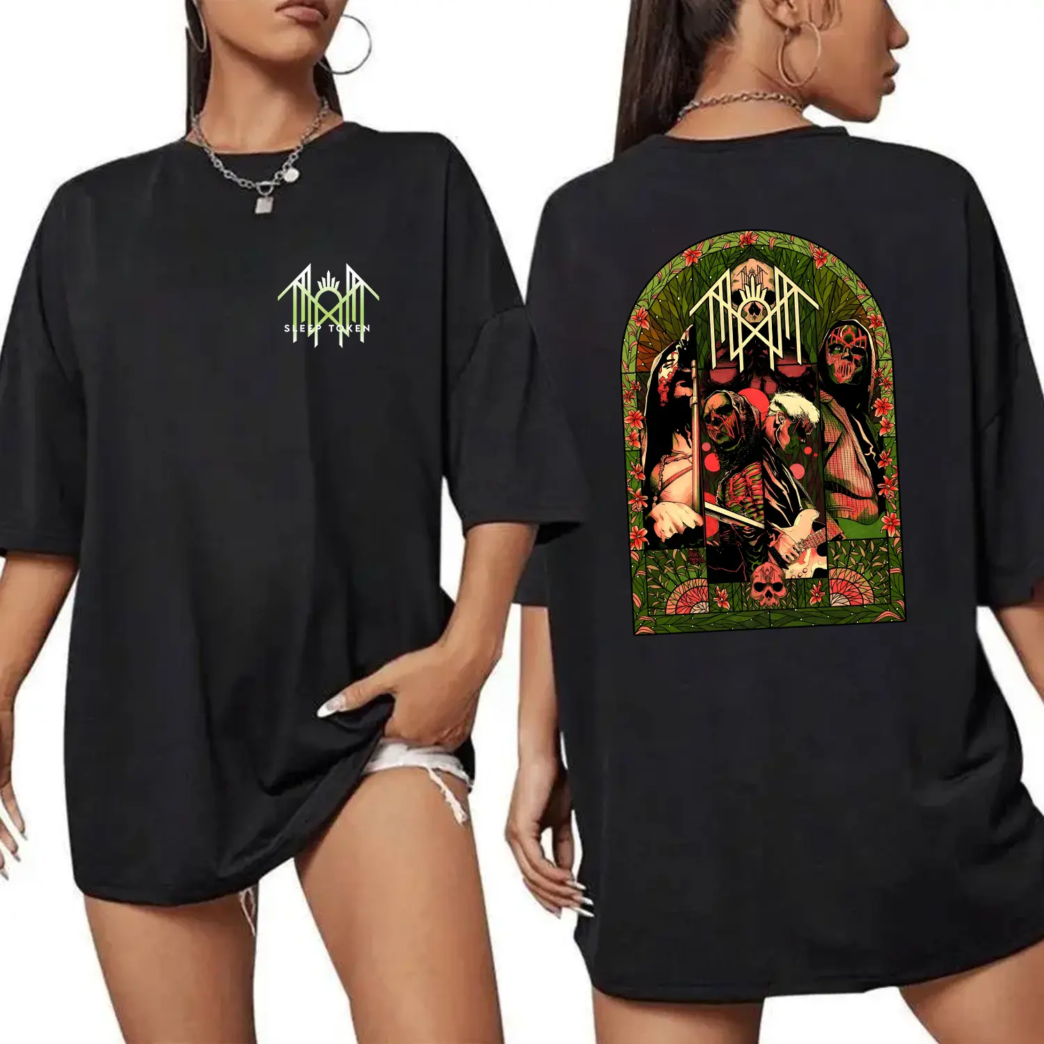 Men's Fitted Graphic Tshirt, Unisex 100% Cotton Streetwear Top, Casual Band Tour Inspired Tee for Concerts & Fan Gifts, Apparel
