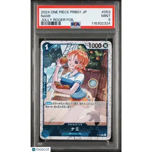 2024 One Piece Japanese Prb01-Premium Booster Nami  Jolly Roger Foil PSA 9 #053