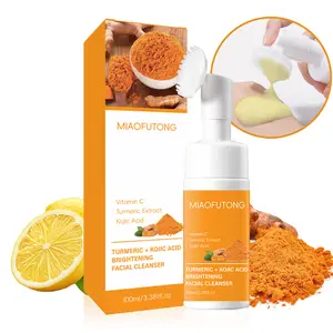 2‑Piece Turmeric Facial Cleansing Kit, Gentle Foaming Mousse & Lemon Turmeric Soap, Daily Skin Care for Men & Women