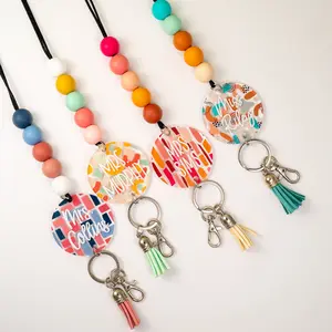 Abstract Teacher Lanyards -Modern Lanyard - Great for ID Badges & Keys - Extremely Durable, Cute, & Stylish - Teacher Name Badge