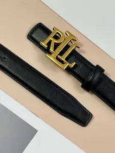 Vintage British & American Style Letter Buckle Belt, Fashionable Design for Jeans and Shorts, Casual All-Season Accessory, Stylish Belts