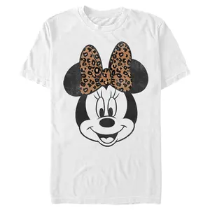 Men's Mickey & Friends Minnie Mouse Cheetah Print Bow T-Shirt