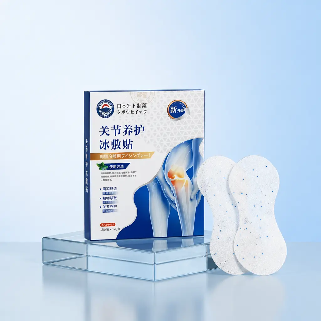 Fast Relief Joint Cooling Patch 5pc - Herbal Ice Gel Pad for Knee Pain & Swelling Reduction