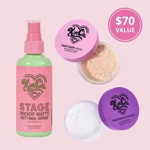KimChi Chic Blur and Brighten Powder and Setting Spray Bundle