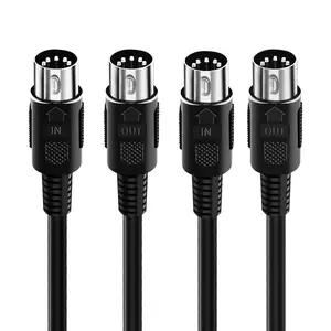 2-Pack 6.6FT MIDI Cable, Male to Male 5-Pin MIDI Cable for MIDI Keyboard, Electronic Piano, Electronic Drum