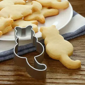 Delightful Cat-Shaped Aluminum Baking Cake Mold - Create Purr-fect Cookie! for Hotel/Commercial use in restaurants/food trucks/bakeries