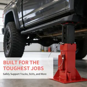 Heavy Duty 22 Ton Jack Stands, 2 Pack – Pin Lock, Quick-Adjust Height 13-19.68'' – Professional Support for Trucks, RVs, Trailers, Automotive – Blue