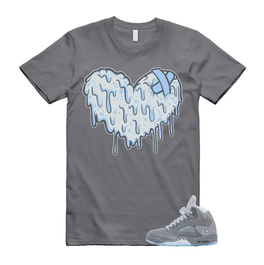 Charcoal Shirt Matching Wolf Grey 5 Sneaker, Wolf Grey Sneaker Outfit Shirt, Streetwear Graphic Tee, Soft Cotton Unisex T-Shirt, Gift for Sneaker Lovers