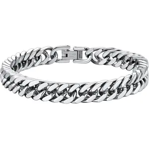 FLORIDECO Stainless Steel Cuban Link Bracelet for Men and Women Elegant Fashion  Luxury Jewelry