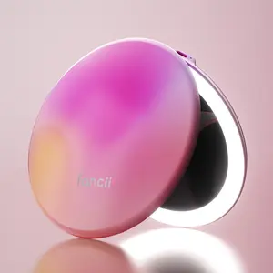 Fancii LED Lighted Compact Makeup Mirror Rechargeable, 10x /1x Magnification, for Travel (Taylor)