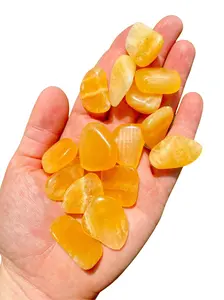 Orange Calcite Tumbled Stone - Polished Orange Calcite Crystal