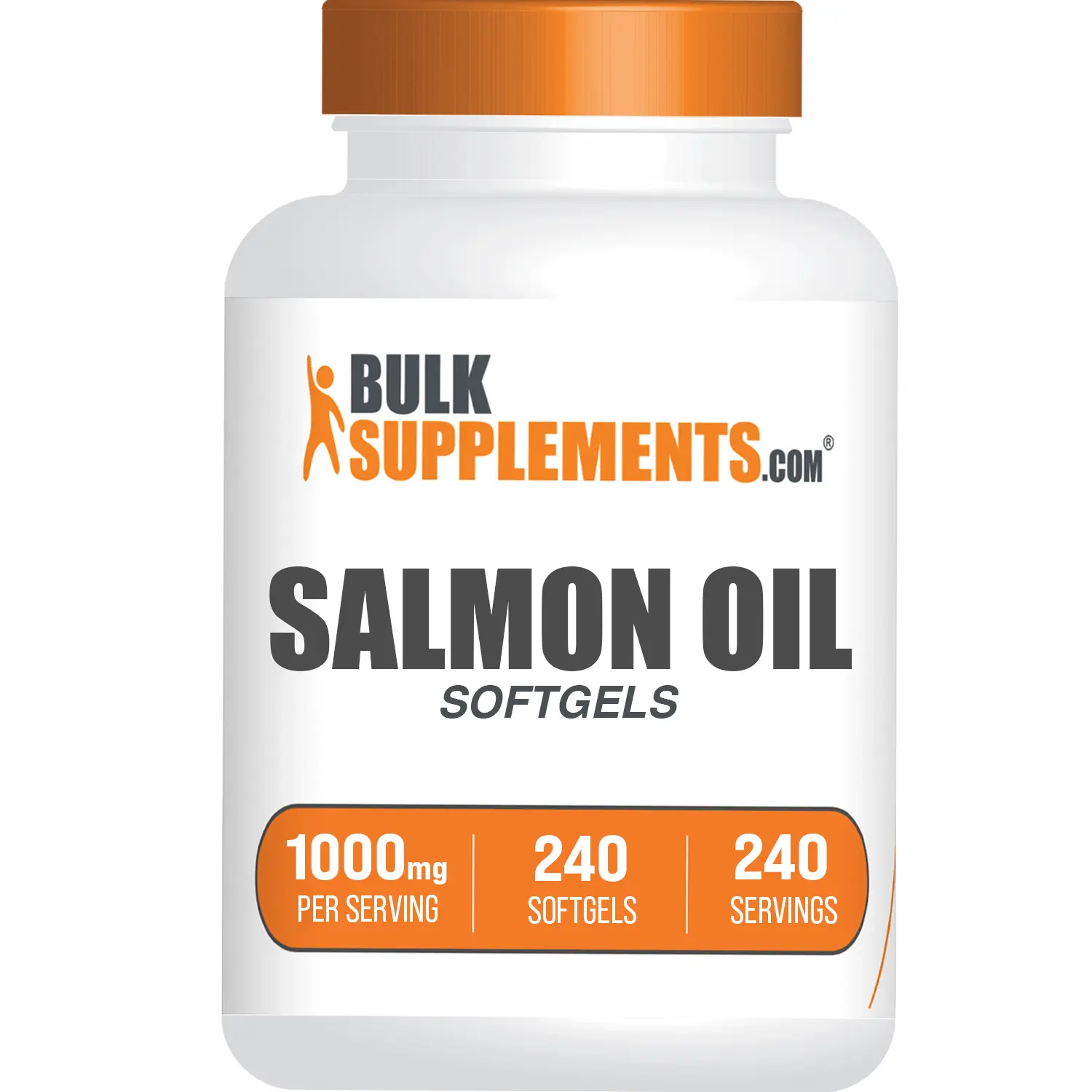 BulkSupplements - Salmon Oil Softgels - Anti-Inflammatory - Cognitive Support - 240 Softgels - 1000mg per Serving