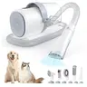 Professional Pet Grooming Vacuum Kit with 2.5L Cup, 3 Suction Modes, Cordless Clippers, 5 Groomer Tools, Low Noise Pet Hair Trimmer for Dogs, Cats