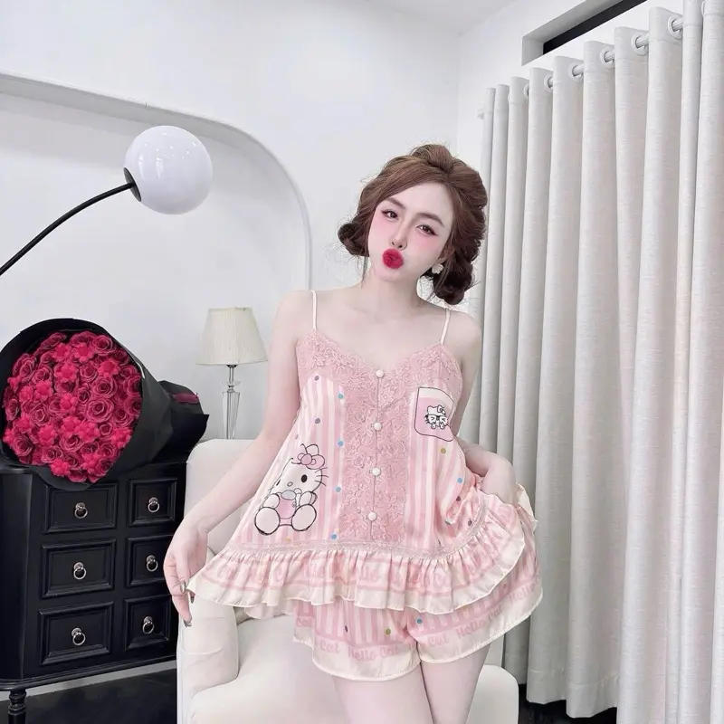 Đồ ngủ mèo hồng