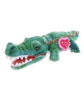PLUSH MOTHERS DAY HEART - WILD COLLECTION PLUSH - 24" GREEN ALLIGATOR