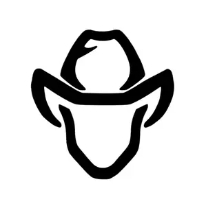 Cowboy Hat Decal - Original Western Decal for Trucks, Ranch, and Country Cars - Durable Oracal 651 Material, Easy to Apply & Remove