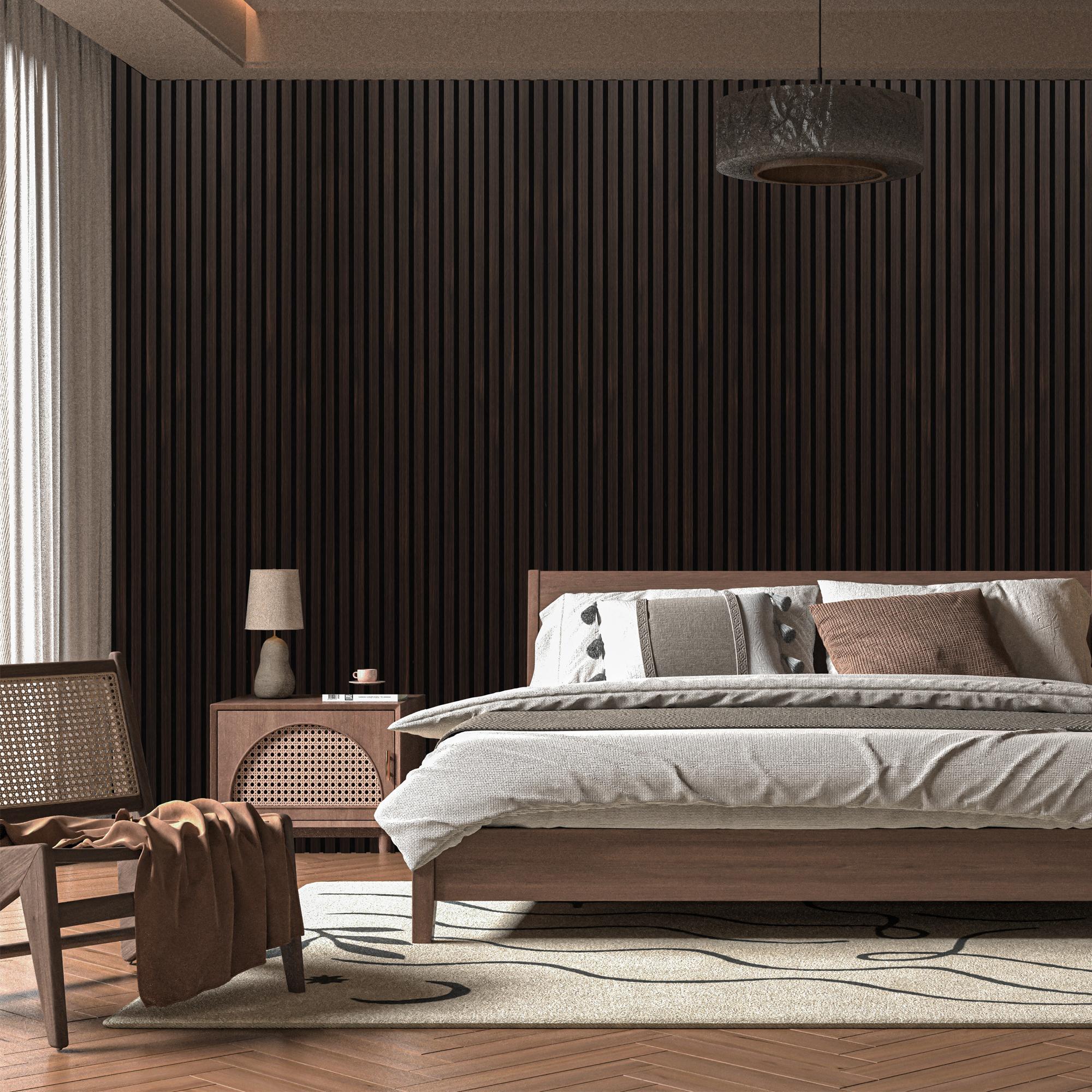 【New】Art3d Wood Slat Acoustic Wall & Ceiling Panels, 3D Fluted Veneer Paneling, 24" x 94.5", 2-Pack, Covers 31 Sq.Ft