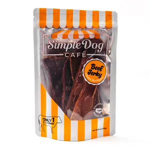 Premium Beef Jerky for dogs by Simple Dog Café - Single Ingredient Treats, 100% USA Sourced & Made, Rich in Lean Protein, Hypoallergenic, Human-Grade, Hand-Made, Small Batch, Good for Training, Food for Dogs, 6oz All Natural Dehydrated Jerky Treats