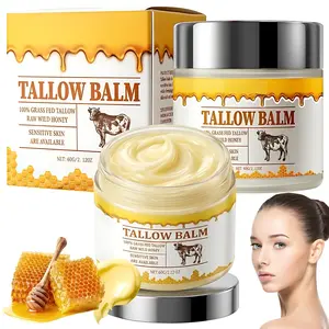 MELAO Tallow and Honey Skin Balm with Manuka & Beeswax Unscented Hydration Cream 2oz Grass-Fed Beef Tallow Honey Balm Moisturizer for Face & Body Deep Hydration & Barrier Protection