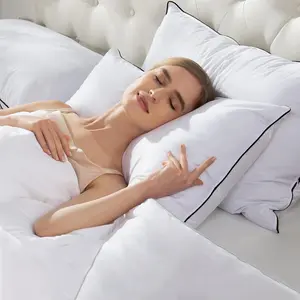 UFIST 2-Pack Hotel Collection Pillows, Plush High-Loft Fiber Fill. Ideal for Back & Side Sleepers, Home & Guest Room Use.