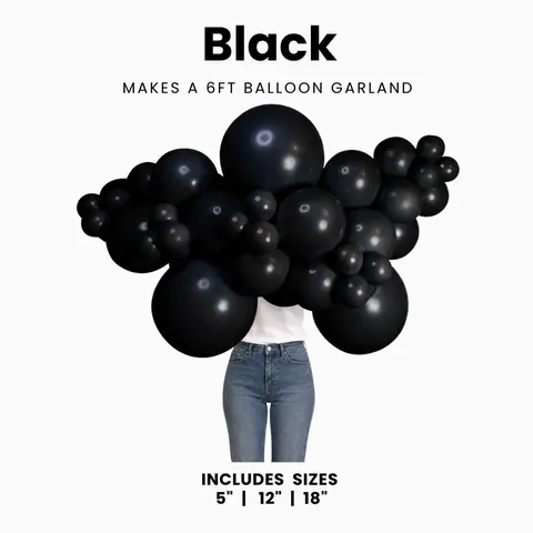 Black Balloon Pack with Optional Add-Ons